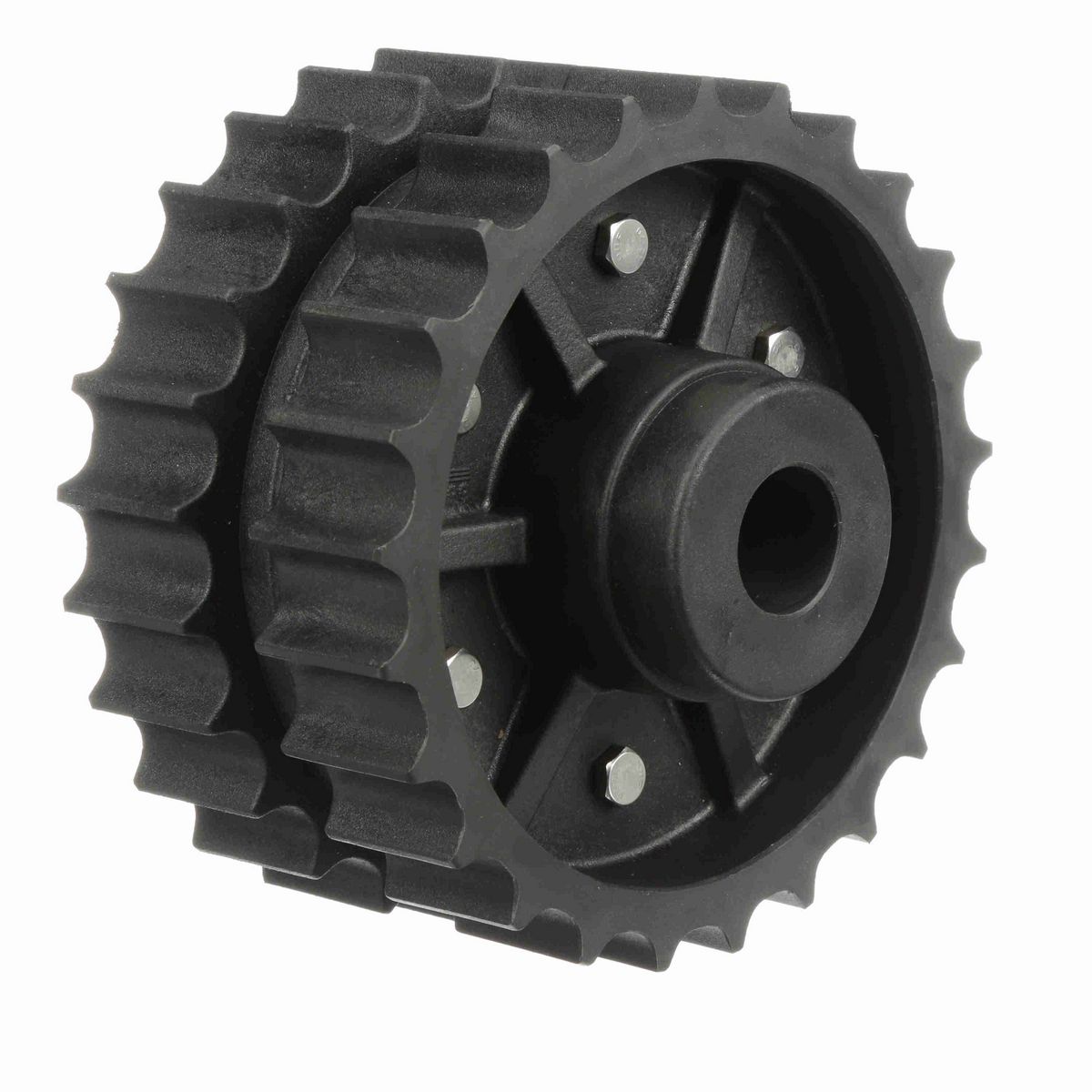 System Plast 821 Series Solid One Piece Molded Sprocket with 25 Teeth and a 1in Round Idler Bore - 821-25R1-R