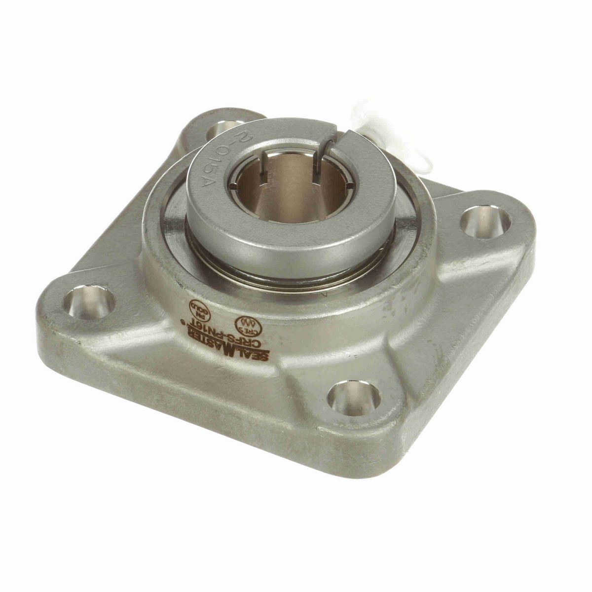 Sealmaster Mounted Stainless Steel Four Bolt Flange Ball Bearing - 52100 Bearing Steel, Phosphorus Nickel Coated - Concentric Lock - Corrosion Resistant - CRFS-PN16T