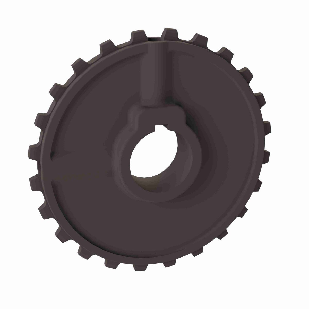 Rexnord 5930 Series Solid One Piece Molded Acetal Sprocket with 24 Teeth and a 1-7/16in Round Shaft-Ready Bore with Keyway & 2 Setscrews - 114-699-4