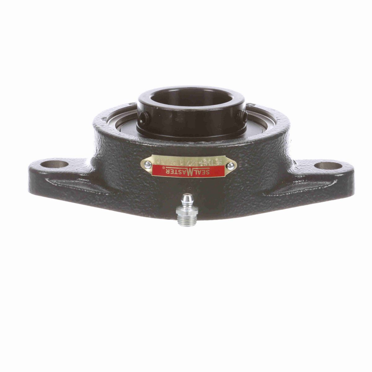 Sealmaster Mounted Cast Iron Two Bolt Flange Ball Bearing - 52100 Bearing Steel, Black Oxided - Setscrew Lock - SFTMH-27