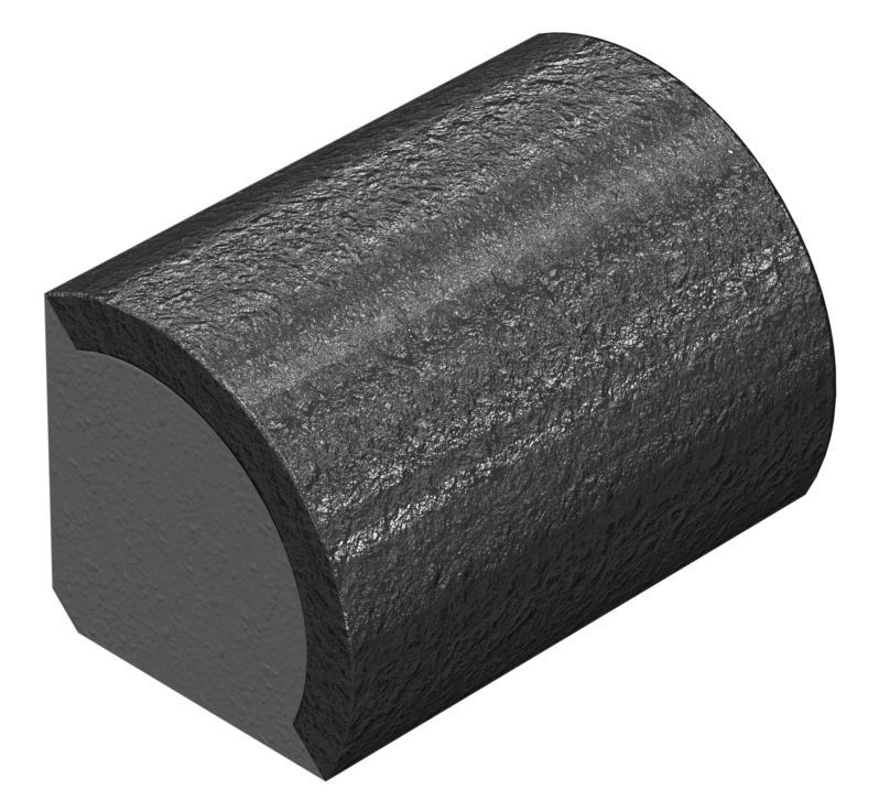 KenCast Tungsten Carbide & Steel Wear Protection - Quarter Round - No Weld Chamfer [2426055]