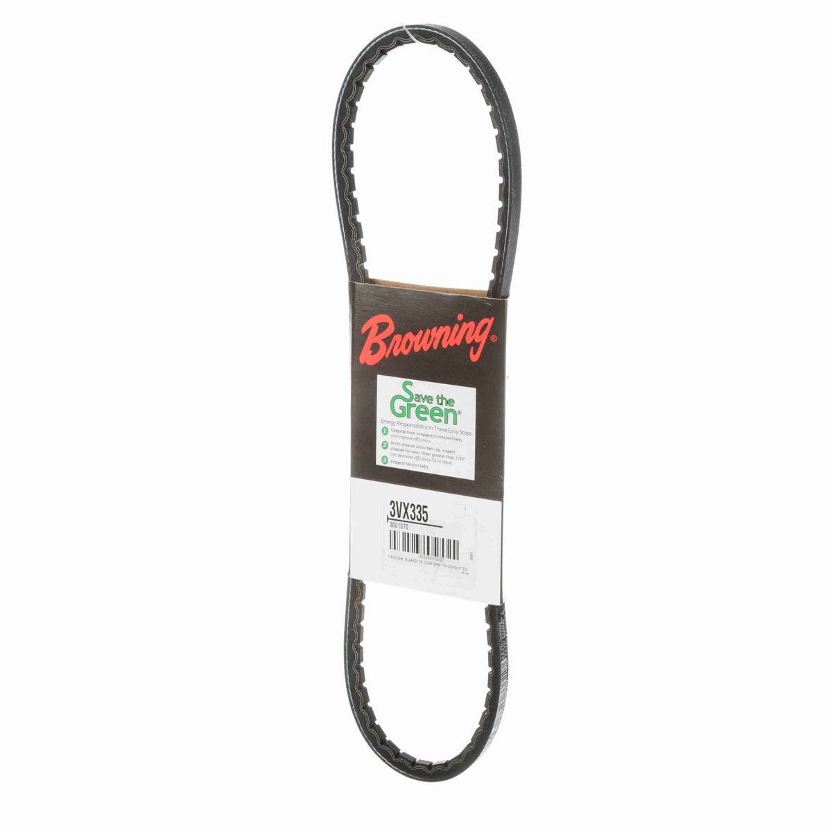 Browning EPDM Notched Belt 98% Efficient - 3VX335