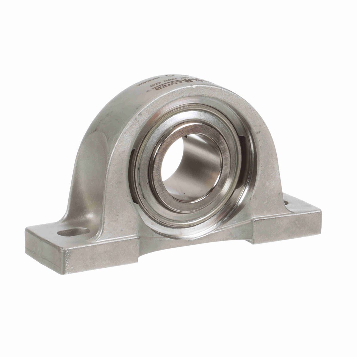 Sealmaster Mounted Stainless Steel Two Bolt Pillow Block Ball Bearing - 52100 Bearing Steel, Phosphorus Nickel Coated - Setscrew Lock - Corrosion Resistant - Reduced Maintenance - Lubed for Life - CRPS-PN27 RMW