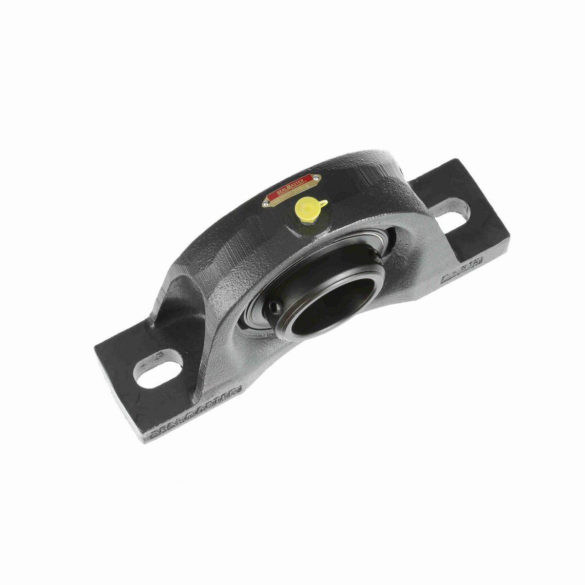Sealmaster Mounted Cast Iron Two Bolt Pillow Block Ball Bearing - 52100 Bearing Steel, Black Oxided - Double Setscrew Lock - MSPD-47