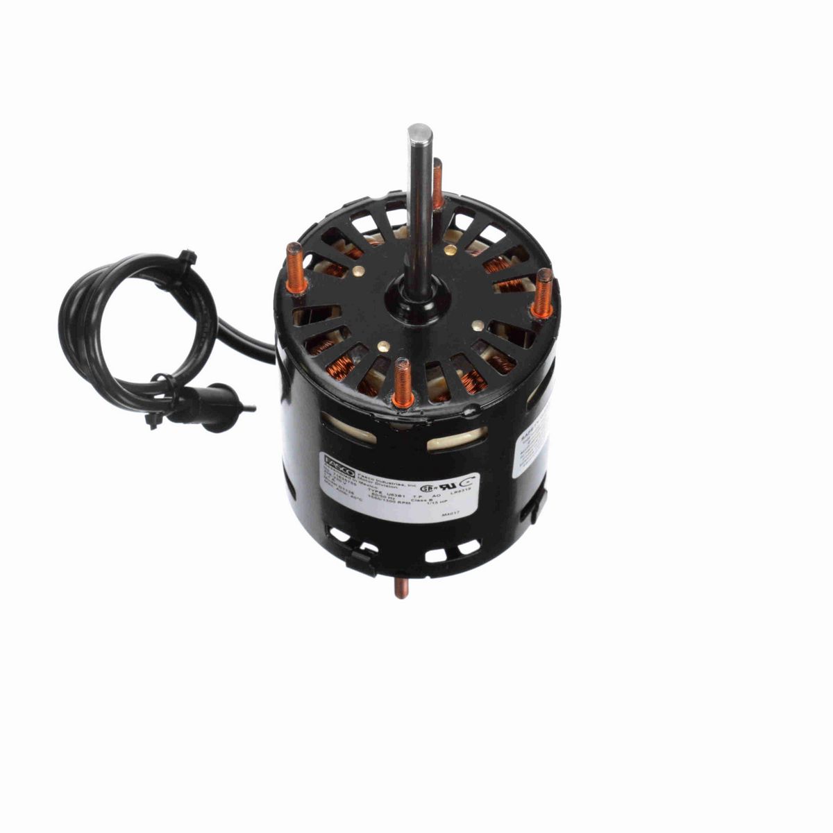 FASCO OEM Replacement Motor, 1/15 HP, 1 Ph, 60 Hz, 208-230 V, 1550/1300 RPM, 1 Speed, 3.3" Diameter, OAO - D1126