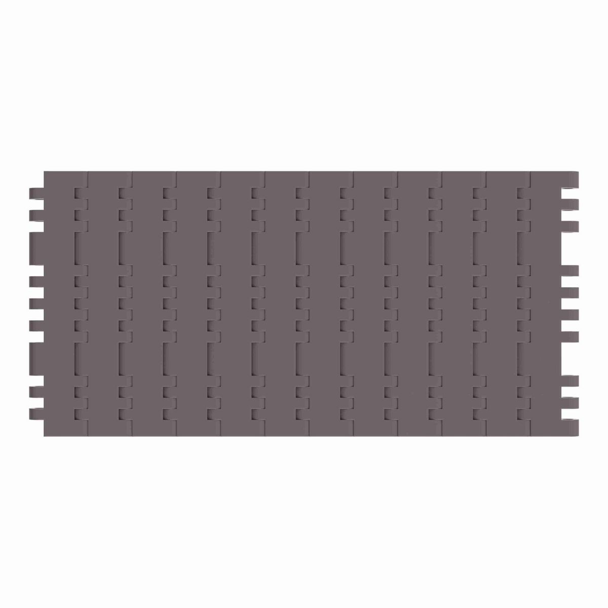 Rexnord 7705 Straight Running Solid Top, Material: Brown High Performance, Width: 6in, Pitch: 1in - 81416333