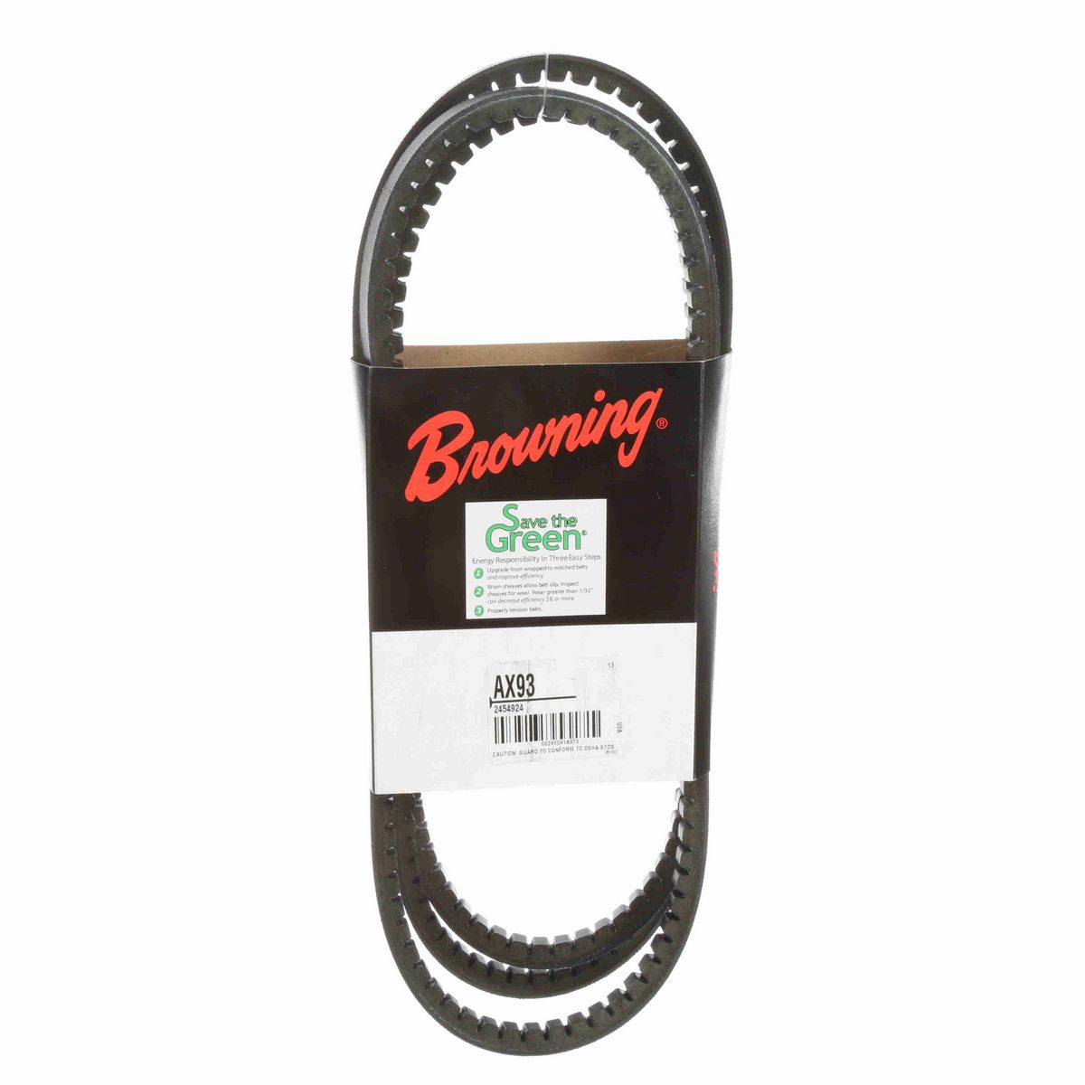 Browning EPDM Notched Belt 98% Efficient - AX93