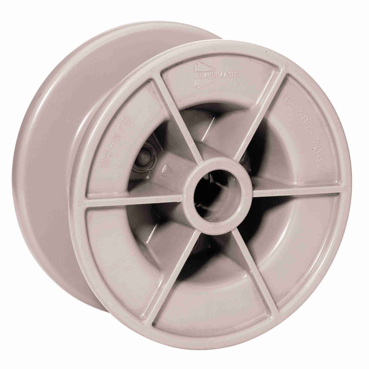 Rexnord 1757 Series Solid One Piece Molded Tan Low Friction Idler Wheel with 10.5 Teeth and 1in Round Idler Bore - 614-25-1