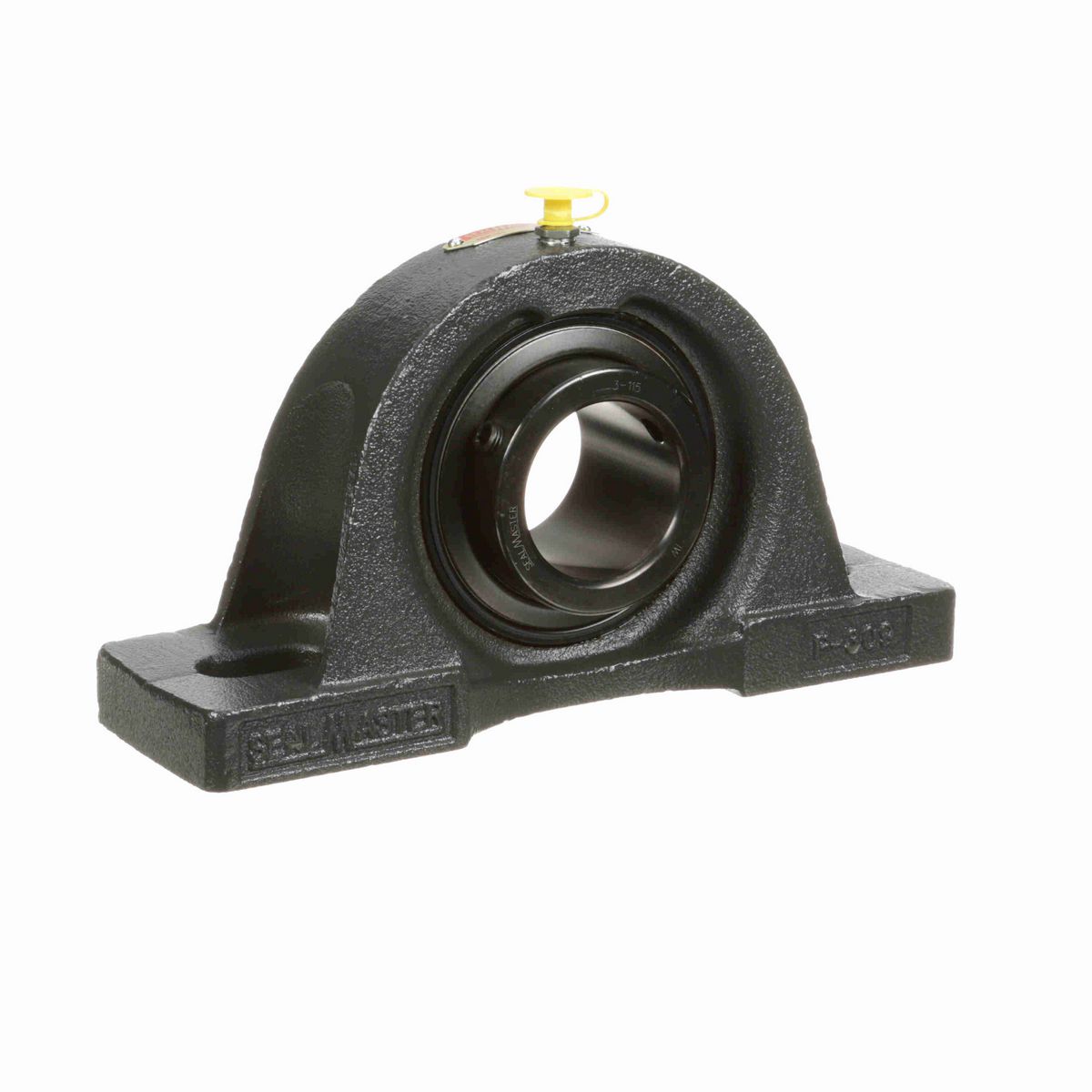 Sealmaster Mounted Cast Iron Two Bolt Pillow Block Ball Bearing - 52100 Bearing Steel, Black Oxided - Setscrew Lock - MP-31