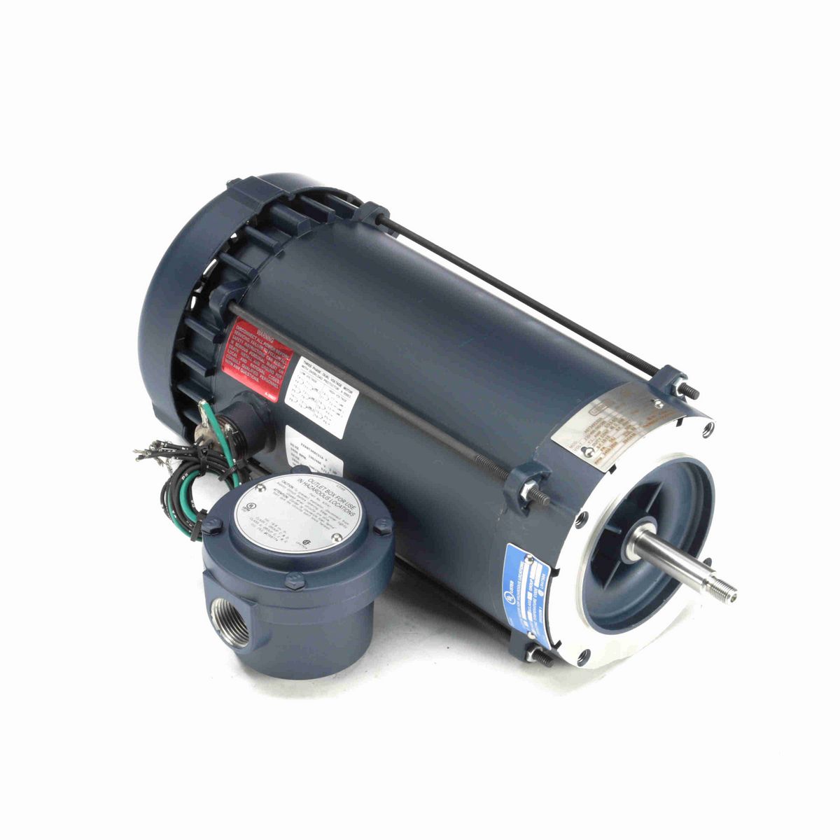 LEESON Explosion Proof Motor, 2 & 2 HP, 3 Ph, 60 & 50 Hz, 230/460 & 190/380 V, 3600 & 3000 RPM, 56J Frame, EPFC - 119434.00