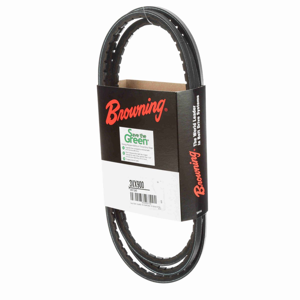 Browning EPDM Notched Belt 98% Efficient - 3VX900