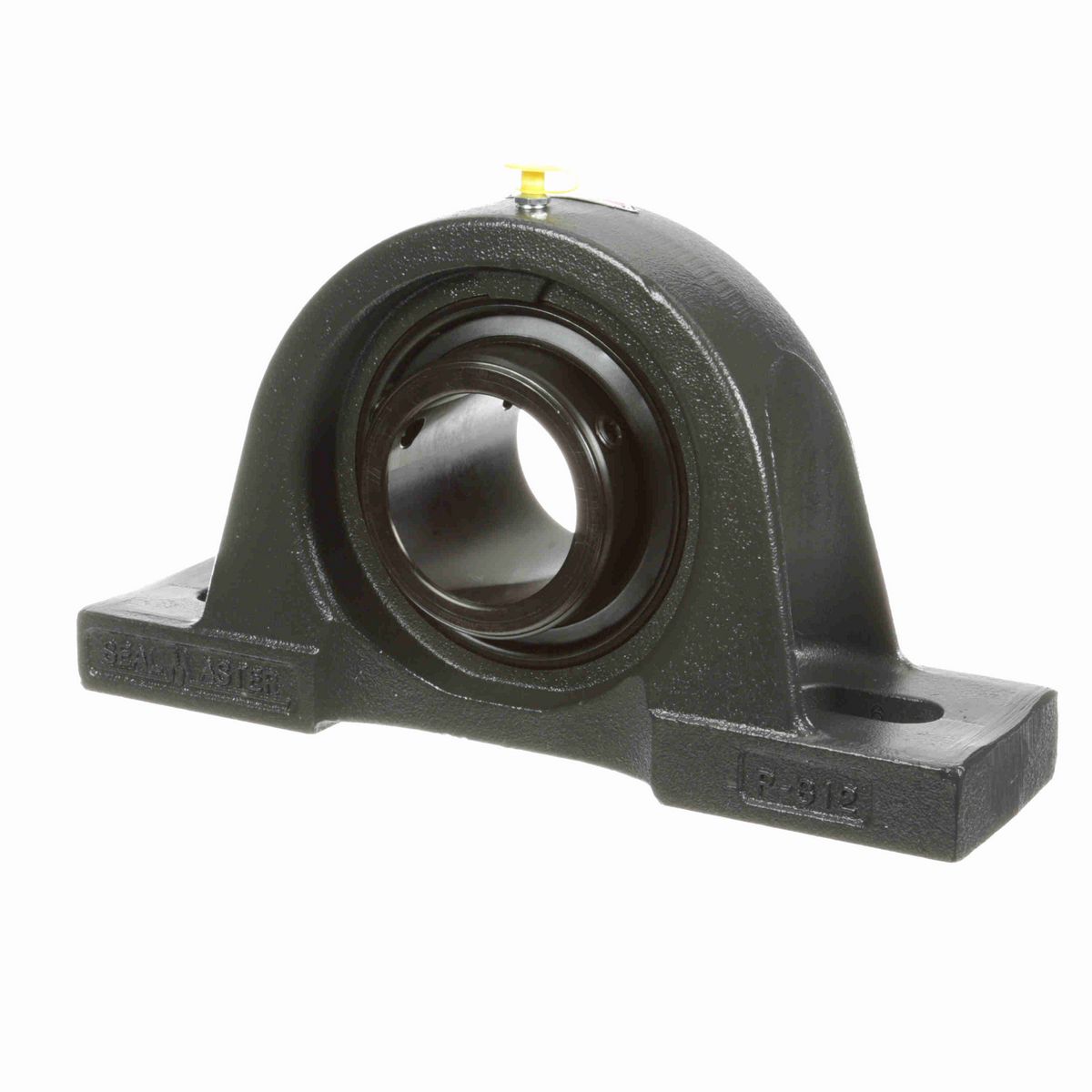 Sealmaster Mounted Cast Iron Two Bolt Pillow Block Ball Bearing - 52100 Bearing Steel, Black Oxided - Double Setscrew Lock - MPD-43C