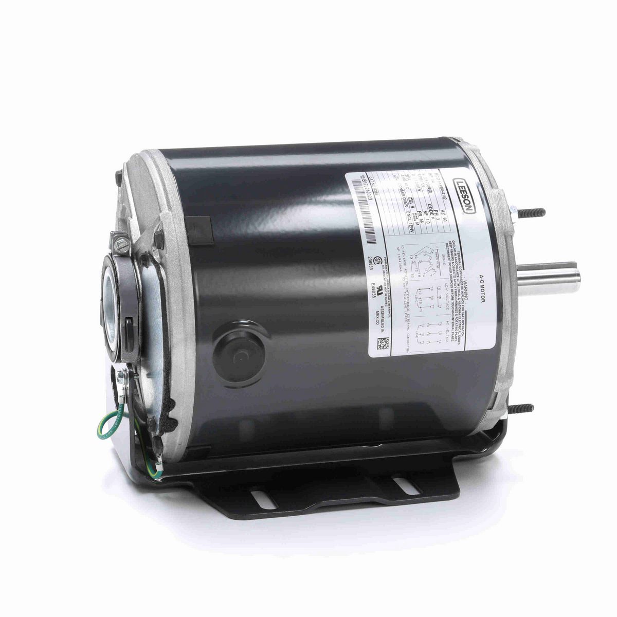 LEESON Fan and Blower Motor, 0.75 HP, 3 Ph, 60 Hz, 208-230/460 V, 1800 RPM, 56 Frame, TENV - K286