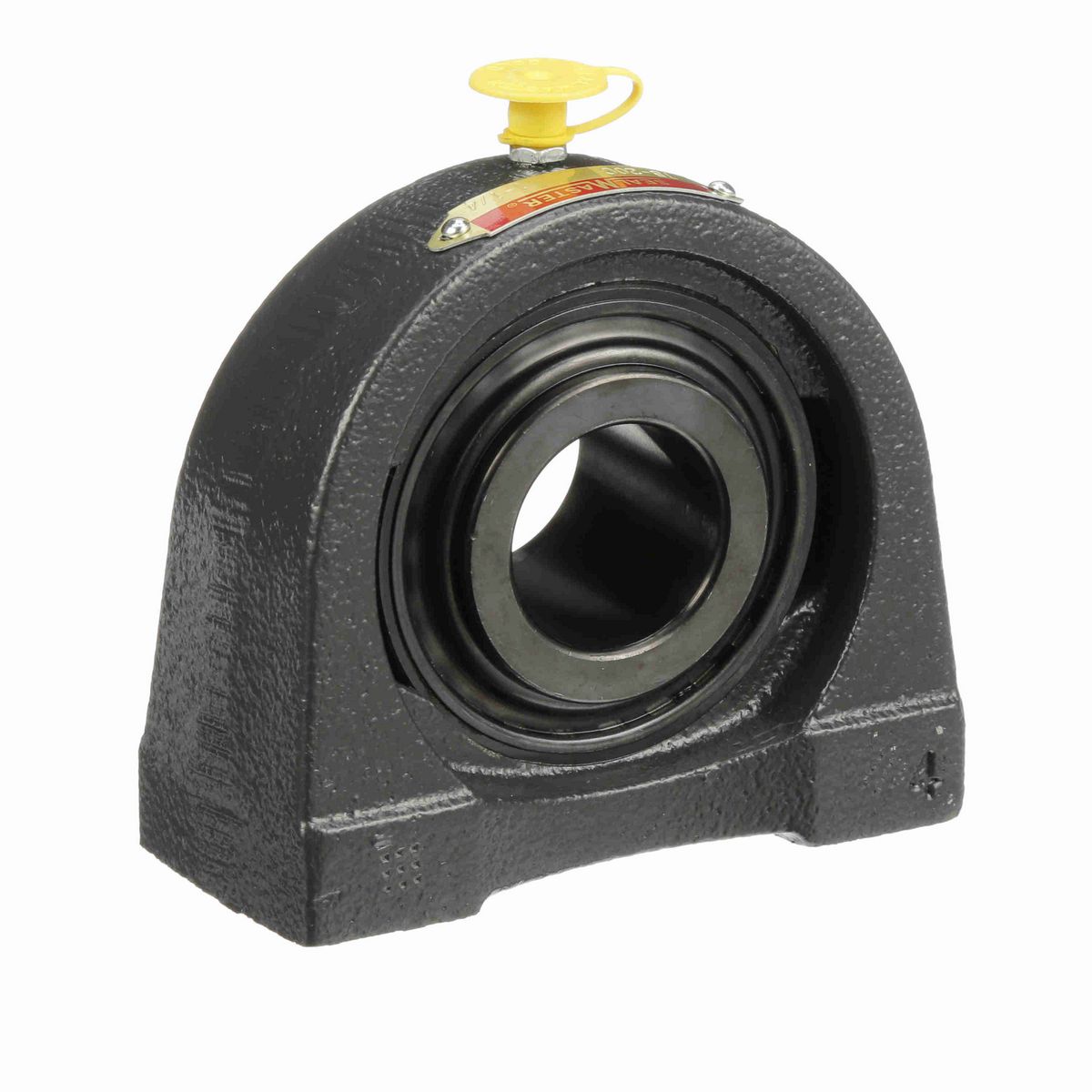 Sealmaster Mounted Cast Iron Tapped Base Pillow Block Ball Bearing - 52100 Bearing Steel, Black Oxided - Setscrew Lock - TB-20C