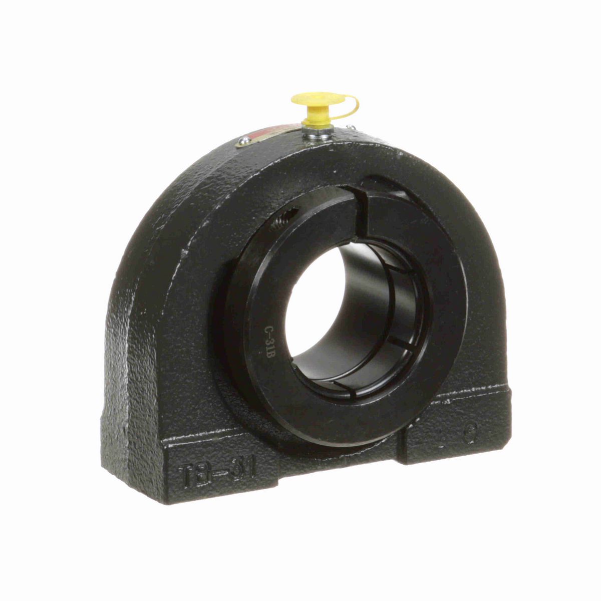 Sealmaster Mounted Cast Iron Tapped Base Pillow Block Ball Bearing - 52100 Bearing Steel, Black Oxided - Concentric Lock - TB-32RTC