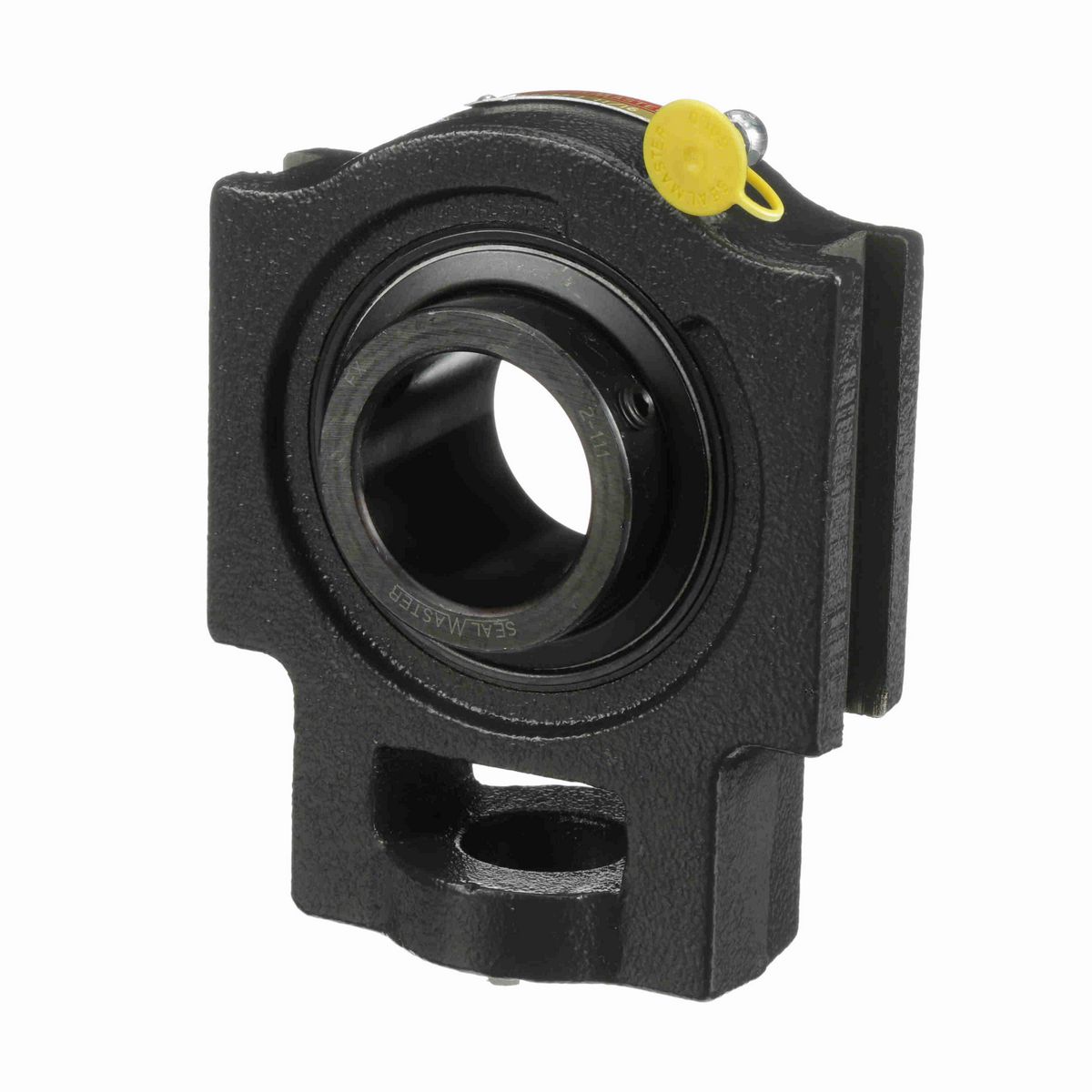 Sealmaster Mounted Cast Iron Wide Slot Take Up Ball Bearing - 52100 Bearing Steel, Black Oxided - Setscrew Lock - ST-27