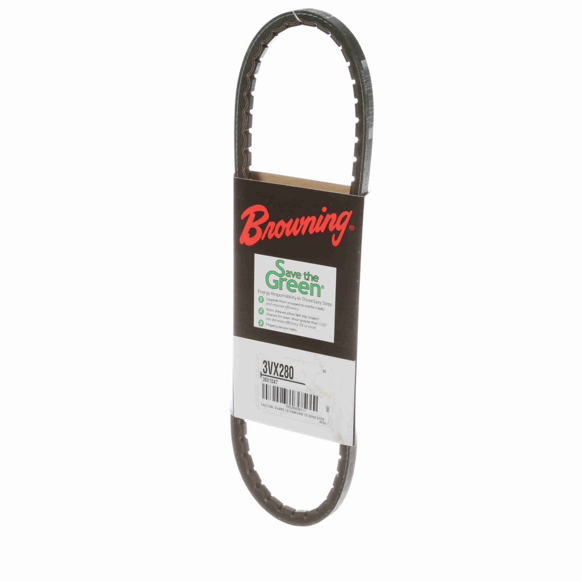 Browning EPDM Notched Belt 98% Efficient - 3VX280