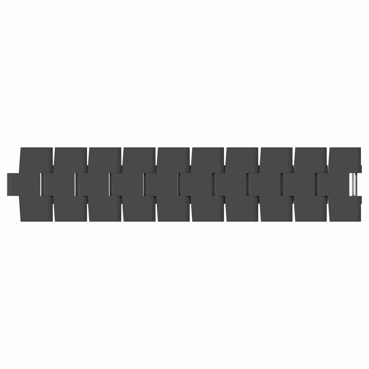 Rexnord 879TAB Side-flexing Solid Top, Material: Black Wear Resistant, Width: 3.25in, Pitch: 1.5in - 81405741