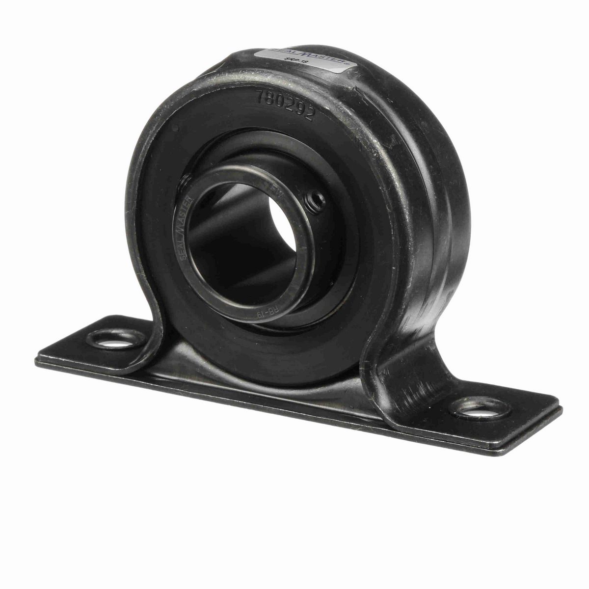 Sealmaster Mounted Stamped Steel Two Bolt Pillow Block Ball Bearing - 52100 Bearing Steel, Black Oxided - Setscrew Lock - SRP-19