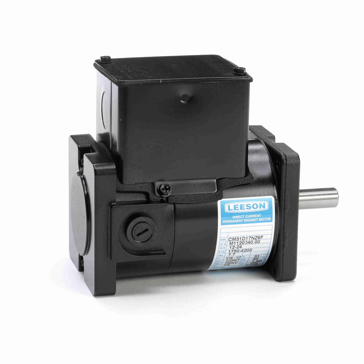 LEESON Sub-Fractional Motor, 0.07-0.14 HP, 12-24 V, 1750-4200 RPM, 31 Frame, TENV - M1120040.00