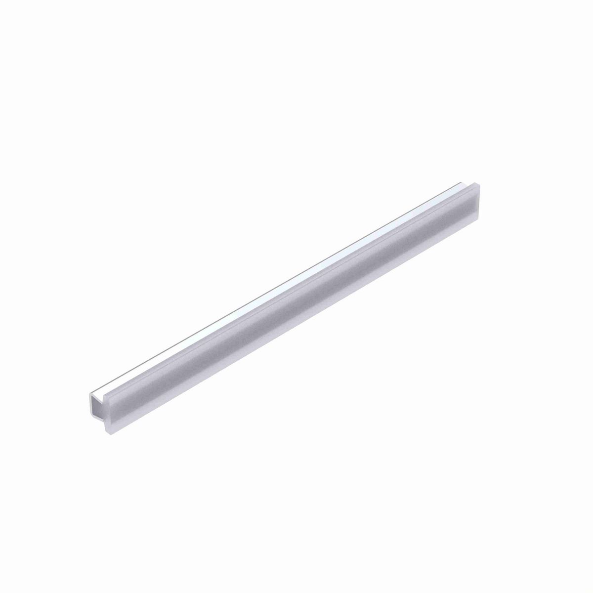 System Plast Wide Flat Guide Rail: 1"W X 0.69"H X 144"L White UHMW-PE - VG-SSWFS-12