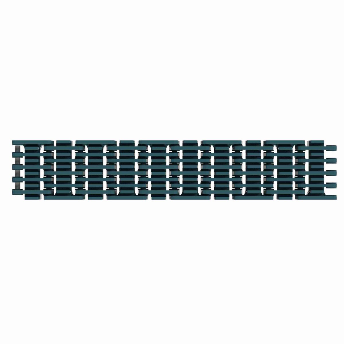 Rexnord 1000RRR Straight Running Raised Rib Rail Track, Material: Green Low Friction Acetal, Width: 48mm, Pitch: 1in - 871.00.01