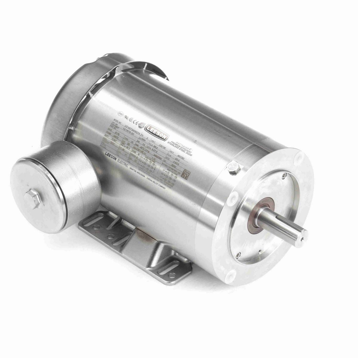 LEESON Premium Duck™ General Purpose Motor, 3 & 2 HP, 3 Ph, 60 & 50 Hz, 230/460 & 190/380 V, 3600 & 3000 RPM, 145TC Frame, TEFC - 121878.00