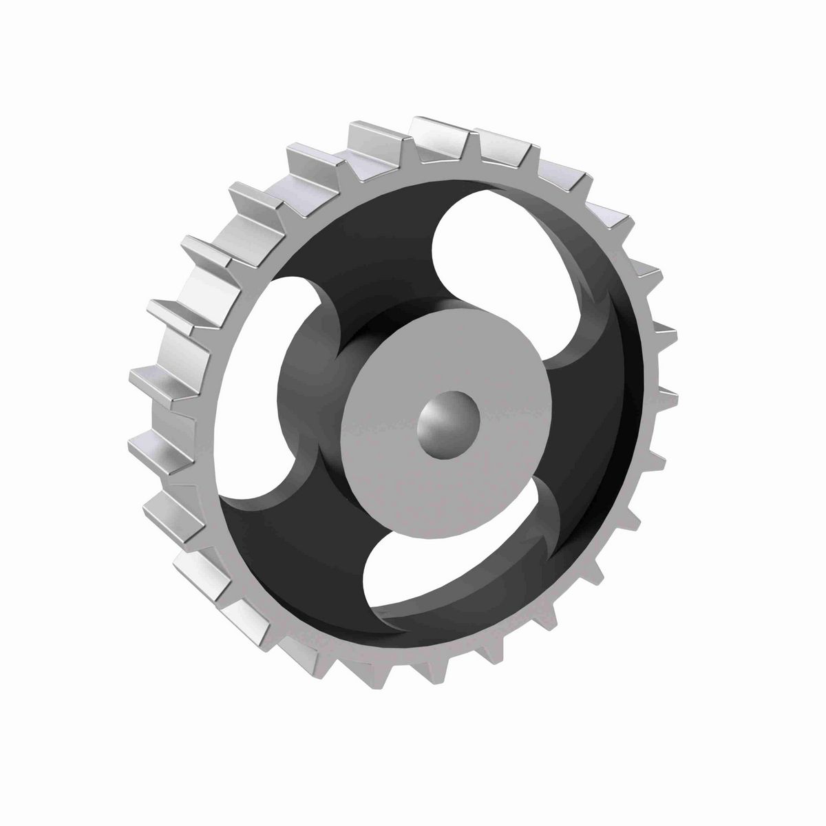 Rexnord 881 Series Solid One Piece Cast Iron Sprocket with 25 Teeth and a 3/4in Round Rough Stock Bore (RSB) - 401-288-2