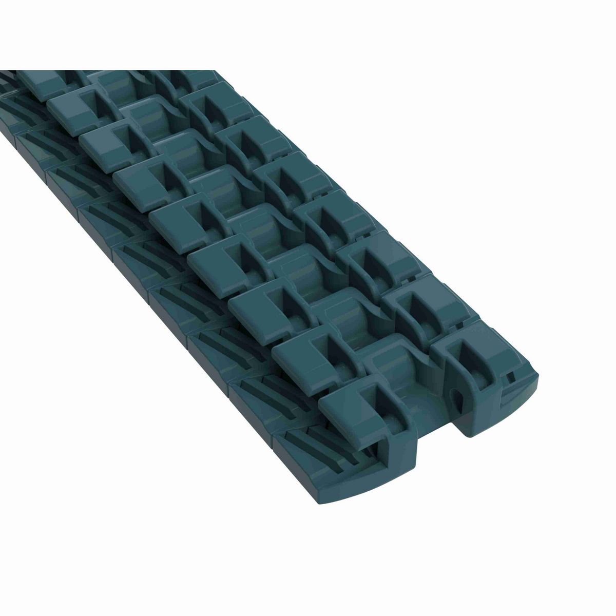 Rexnord 1050 FT TAB Side-flexing Solid Top, Material: Green Low Friction Acetal, Width: 3.3in, Pitch: 1in - 749.61.311