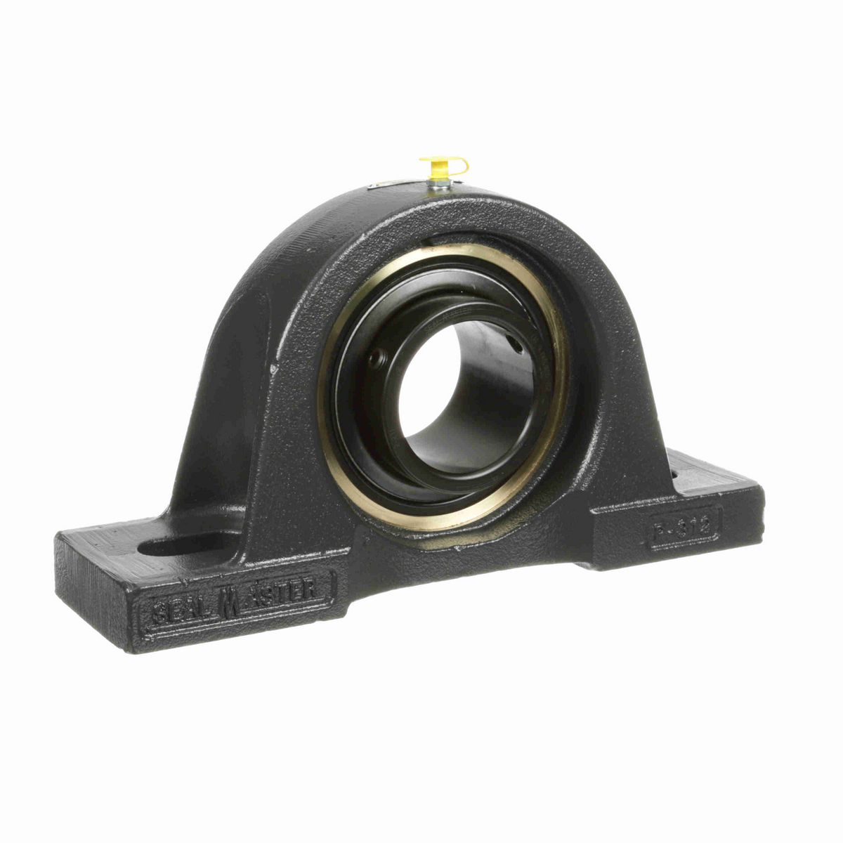 Sealmaster Mounted Cast Iron Two Bolt Pillow Block Ball Bearing - 52100 Bearing Steel, Black Oxided - Setscrew Lock - Air Handling Housing Fit, Noise Tested - EMP-43 CXU