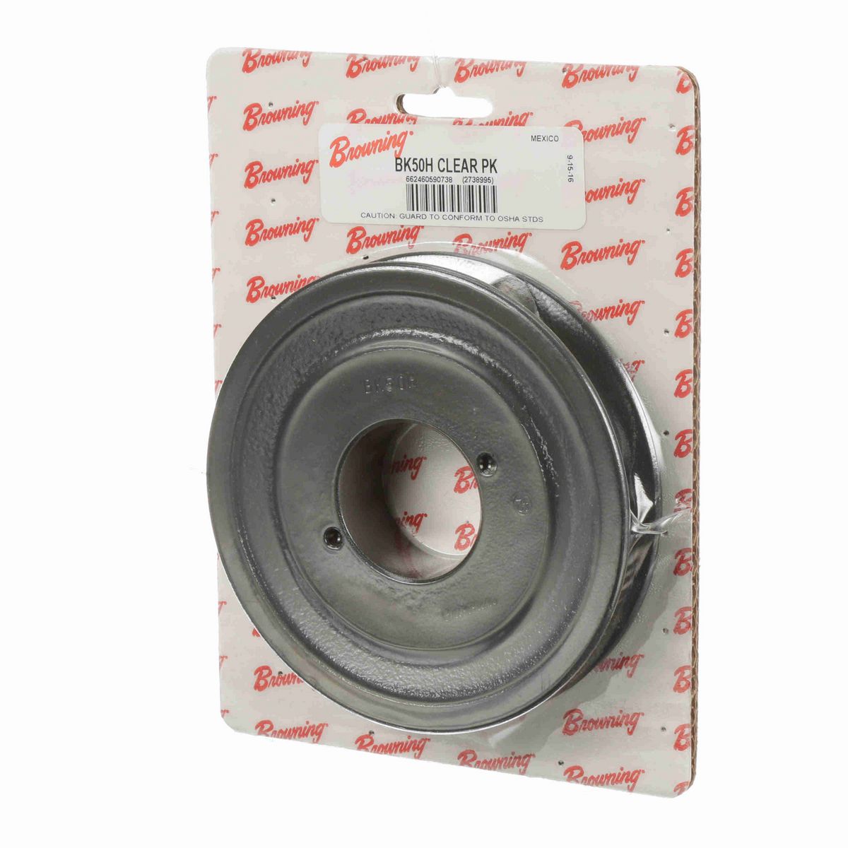 Browning 1 Groove Cast Iron FHP - Bushed Sheave Clear Pack - BK50H CLEAR PK