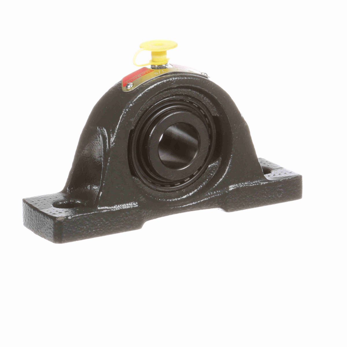 Sealmaster Mounted Cast Iron Two Bolt Pillow Block Ball Bearing - 52100 Bearing Steel, Black Oxided - Setscrew Lock - NP-14C