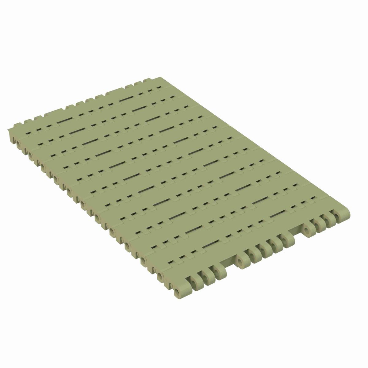 Rexnord 7705 Straight Running Solid Top, Material: Green Abrasion Resistant Polyamide, Width: 7.5in, Pitch: 1in - 81430041