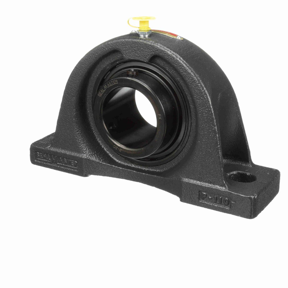 Sealmaster Mounted Cast Iron Two Bolt Pillow Block Ball Bearing - 52100 Bearing Steel, Black Oxided - Setscrew Lock - NP-32C