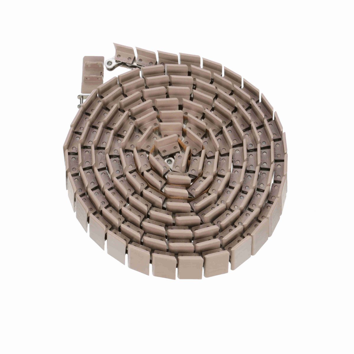 System Plast 843 Straight Running Solid Top, Material: Tan Low Friction, Width: 2in, Pitch: 1in - LF843SS-K200