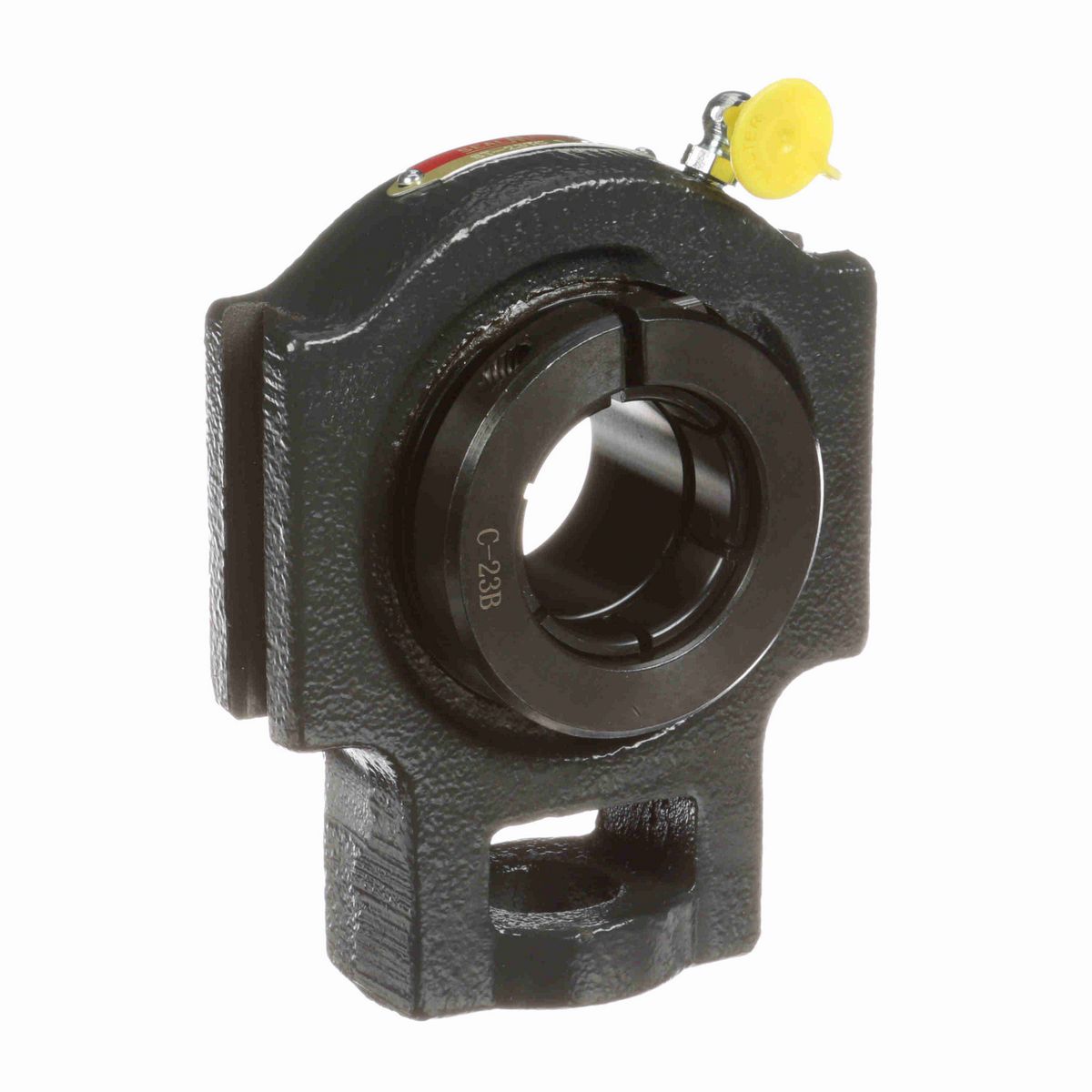 Sealmaster Mounted Cast Iron Wide Slot Take Up Ball Bearing - 52100 Bearing Steel, Black Oxided - Concentric Lock - ST-23TC