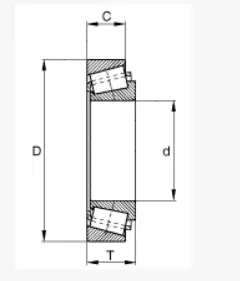 Конические роликовые подшипники HGF 30202