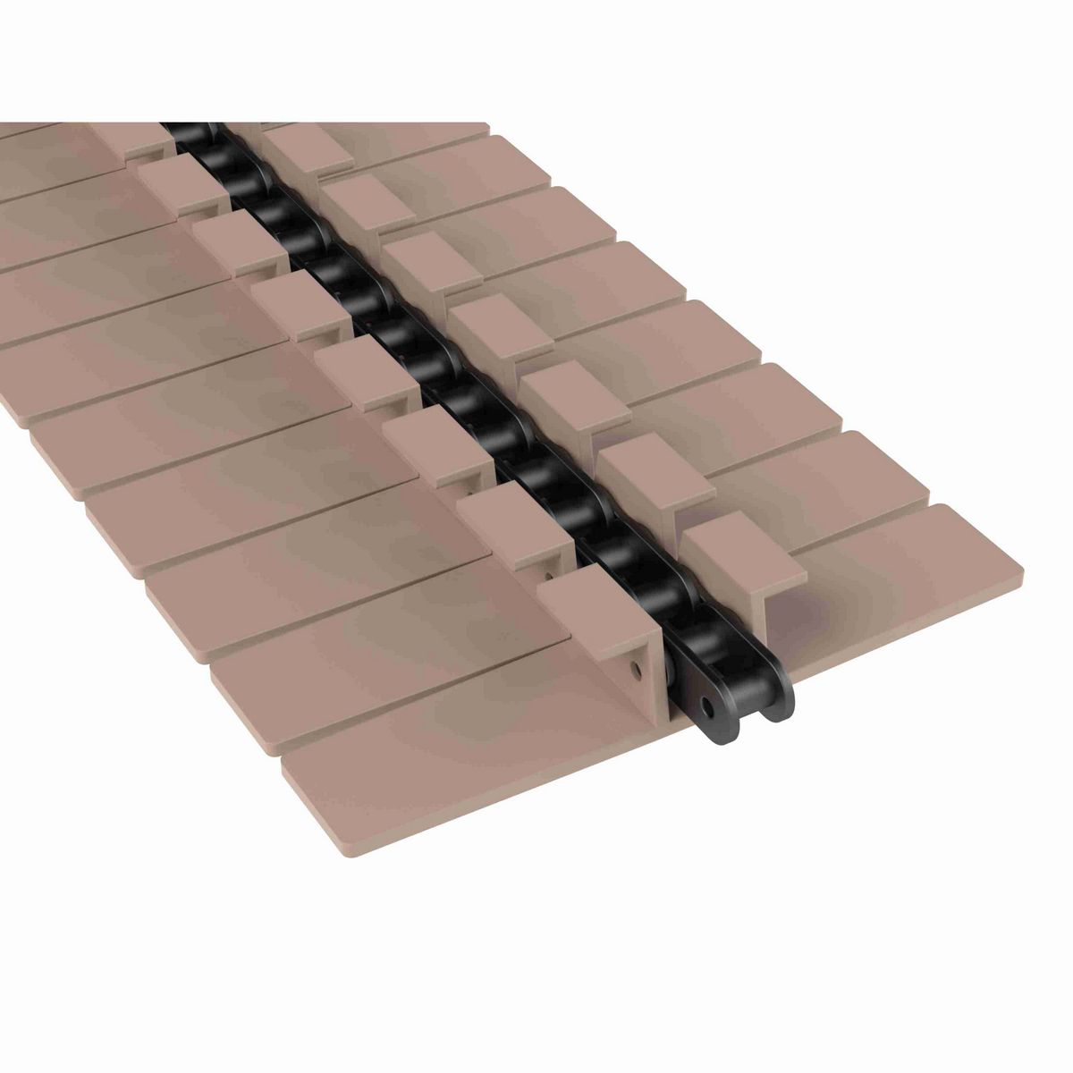 Rexnord 1873TAB RubberTop® Side-flexing RubberTop®, Material: Tan Low Friction, Width: 7.5in, Pitch: 1.5in - 81449551