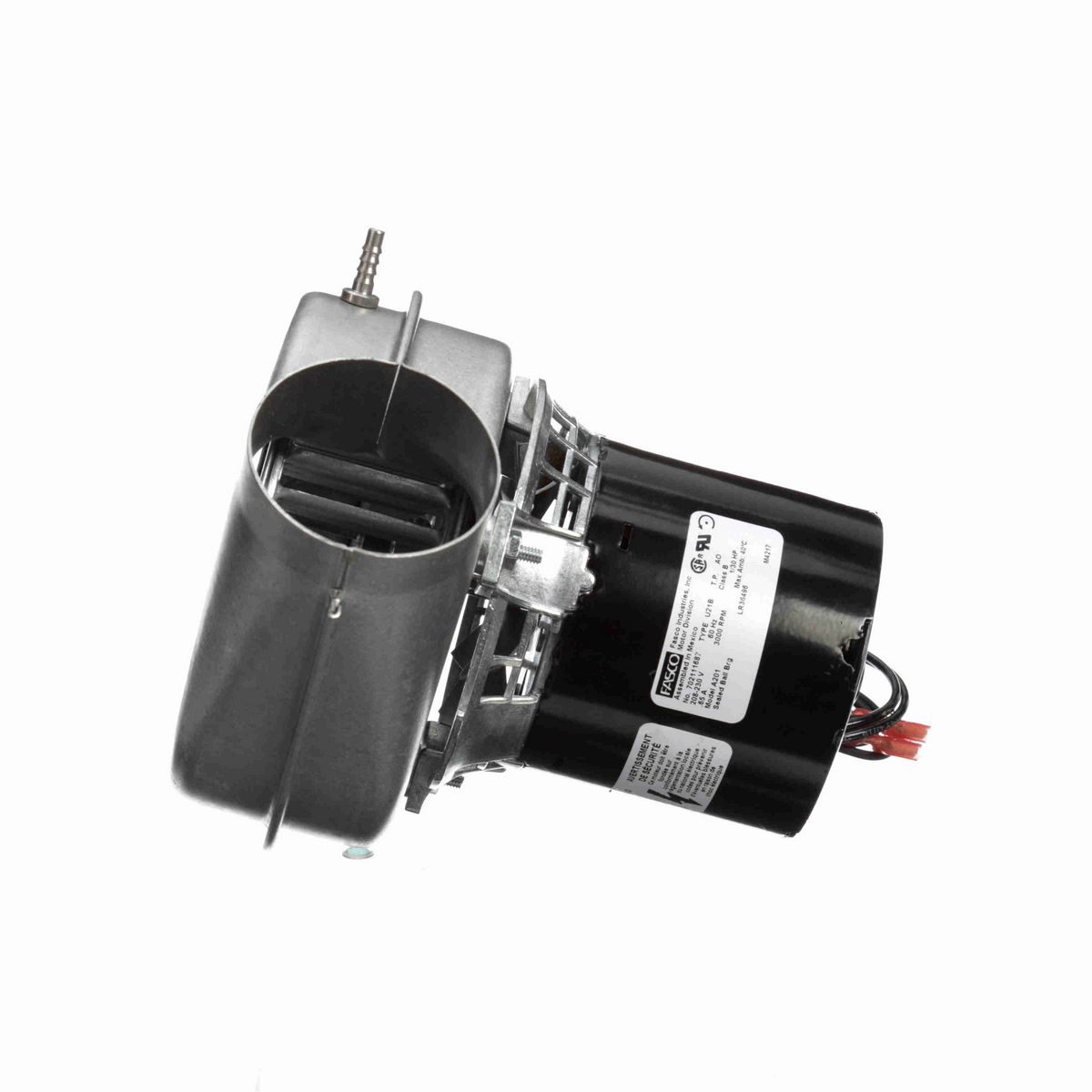 FASCO Round Outlet Shaded Pole OEM Replacement Draft Inducer Blower, 208-230 Volts, Flange: No - A201