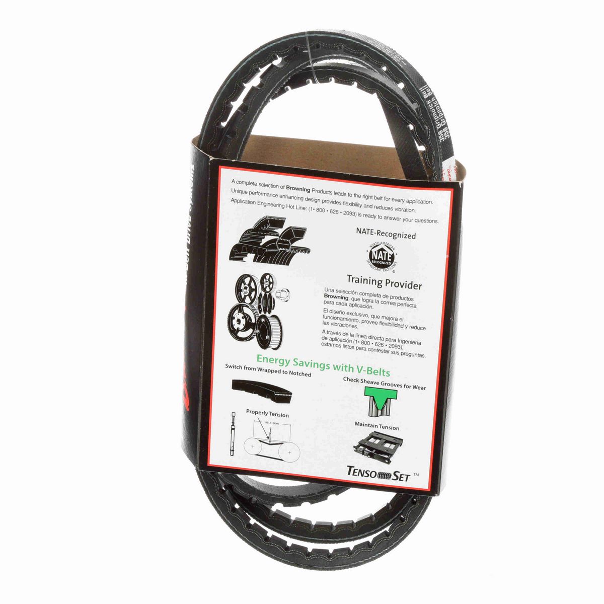 Browning EPDM Notched Belt 98% Efficient - 3VX710