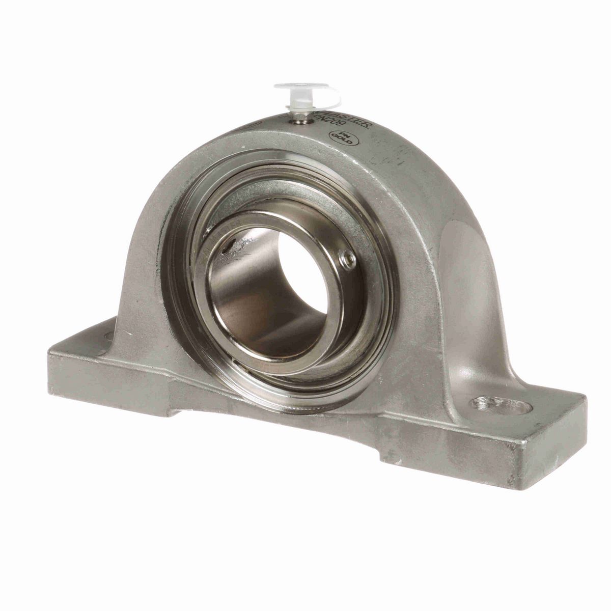 Sealmaster Mounted Stainless Steel Two Bolt Pillow Block Ball Bearing - 52100 Bearing Steel, Phosphorus Nickel Coated - Setscrew Lock - Corrosion Resistant - CRPS-PN209