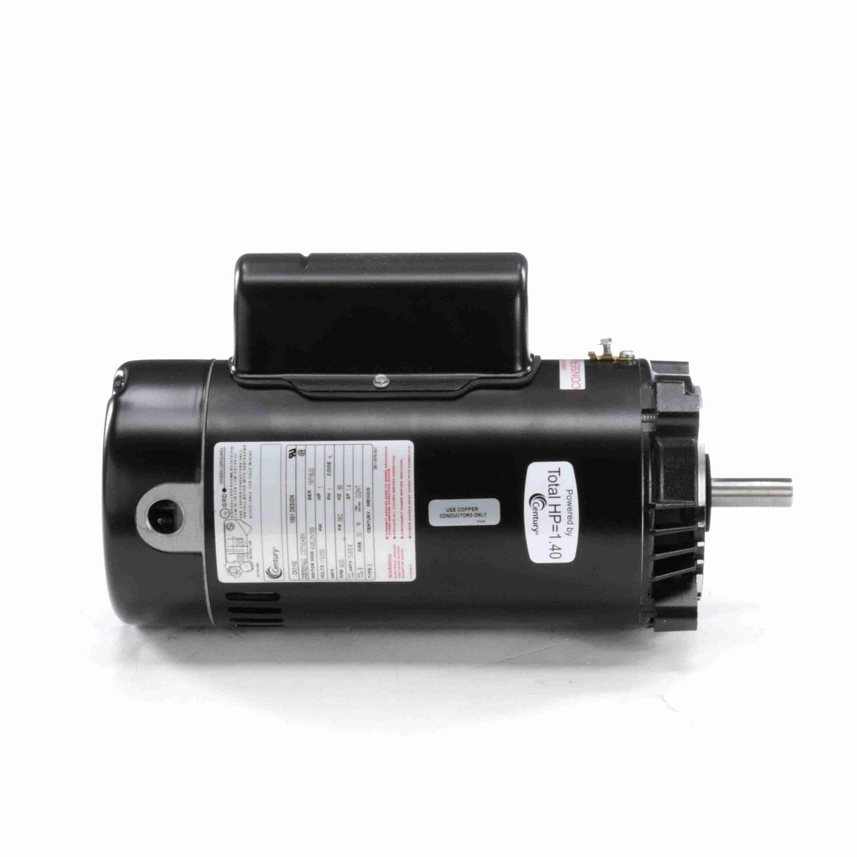 Century Pool Pump Motor, 1 HP, 1 Ph, 60 Hz, 230/115 V, 3600 RPM, 56C Frame, ODP - CK1102