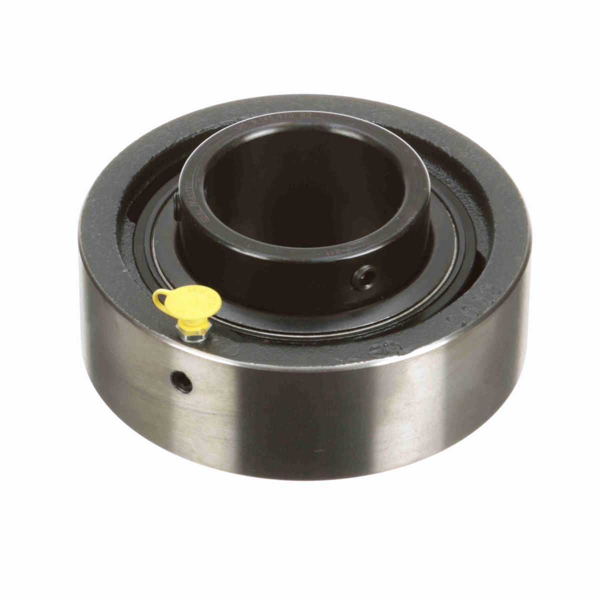 Sealmaster Mounted Cast Iron Cylindrical Cartridge Ball Bearing - 52100 Bearing Steel, Black Oxided - Setscrew Lock - SC-43