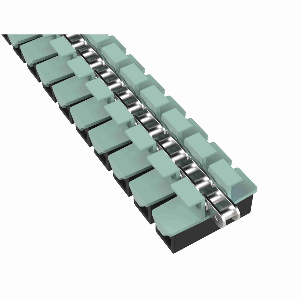 Rexnord 1873TAB SideGrip™ Side-flexing, Material: Heat Stabilized (Green), Width: 3.75in, Pitch: 1.5in - 81421016