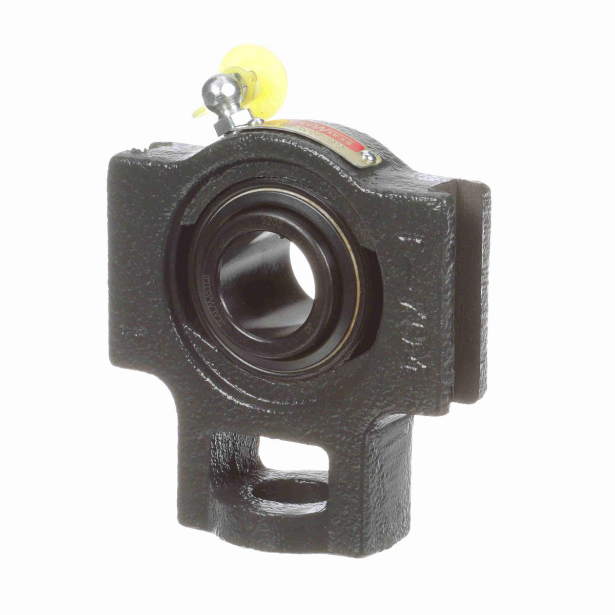 Sealmaster Mounted Cast Iron Wide Slot Take Up Ball Bearing - 52100 Bearing Steel, Black Oxided - Setscrew Lock - ST-205