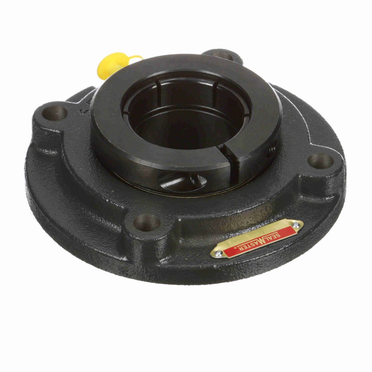 Sealmaster Mounted Cast Iron Flange Cartridge Ball Bearing - 52100 Bearing Steel, Black Oxided - Concentric Lock - SFC-36T