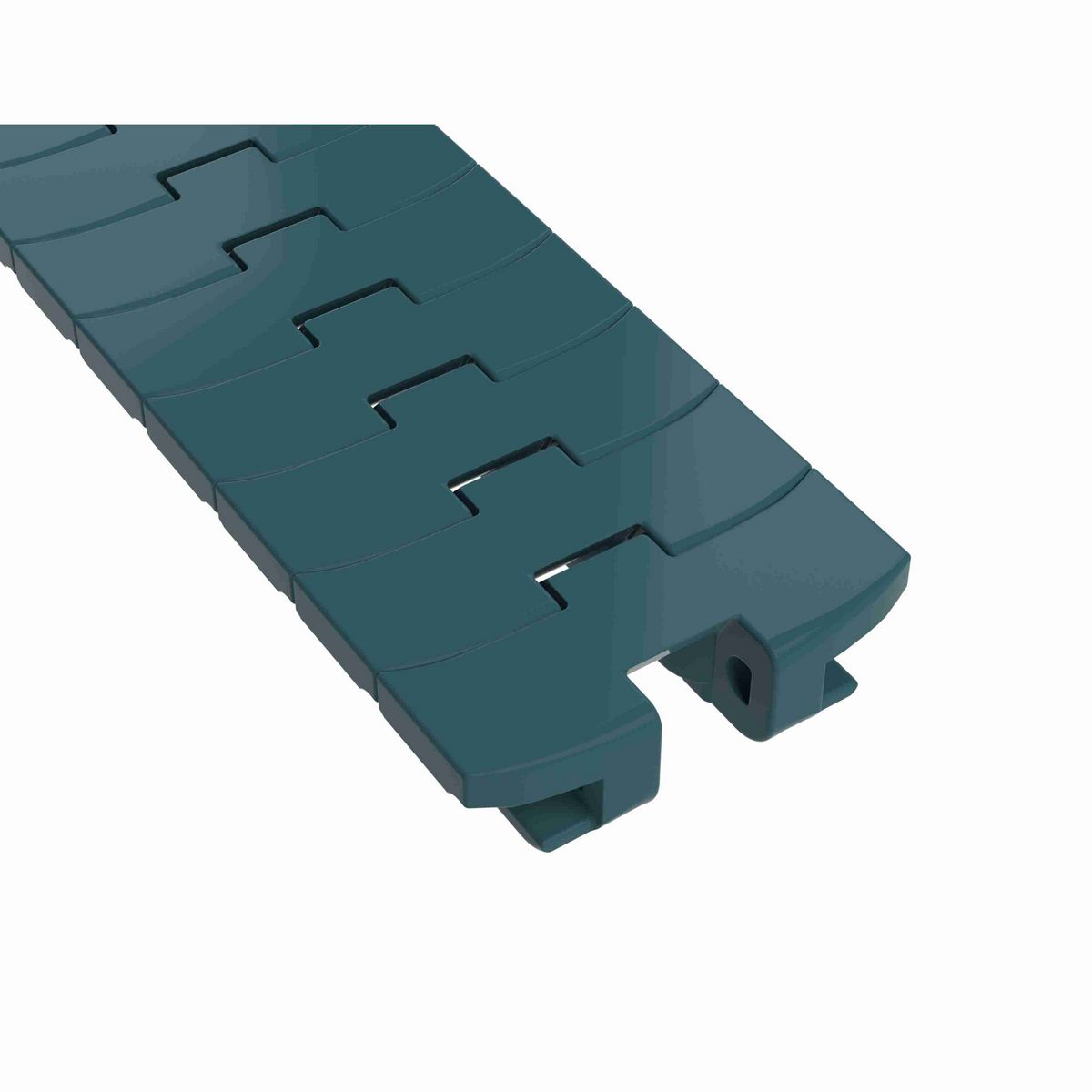 Rexnord 1050 FT TAB Side-flexing Solid Top, Material: Green Low Friction Acetal, Width: 3.3in, Pitch: 1in - 749.61.311
