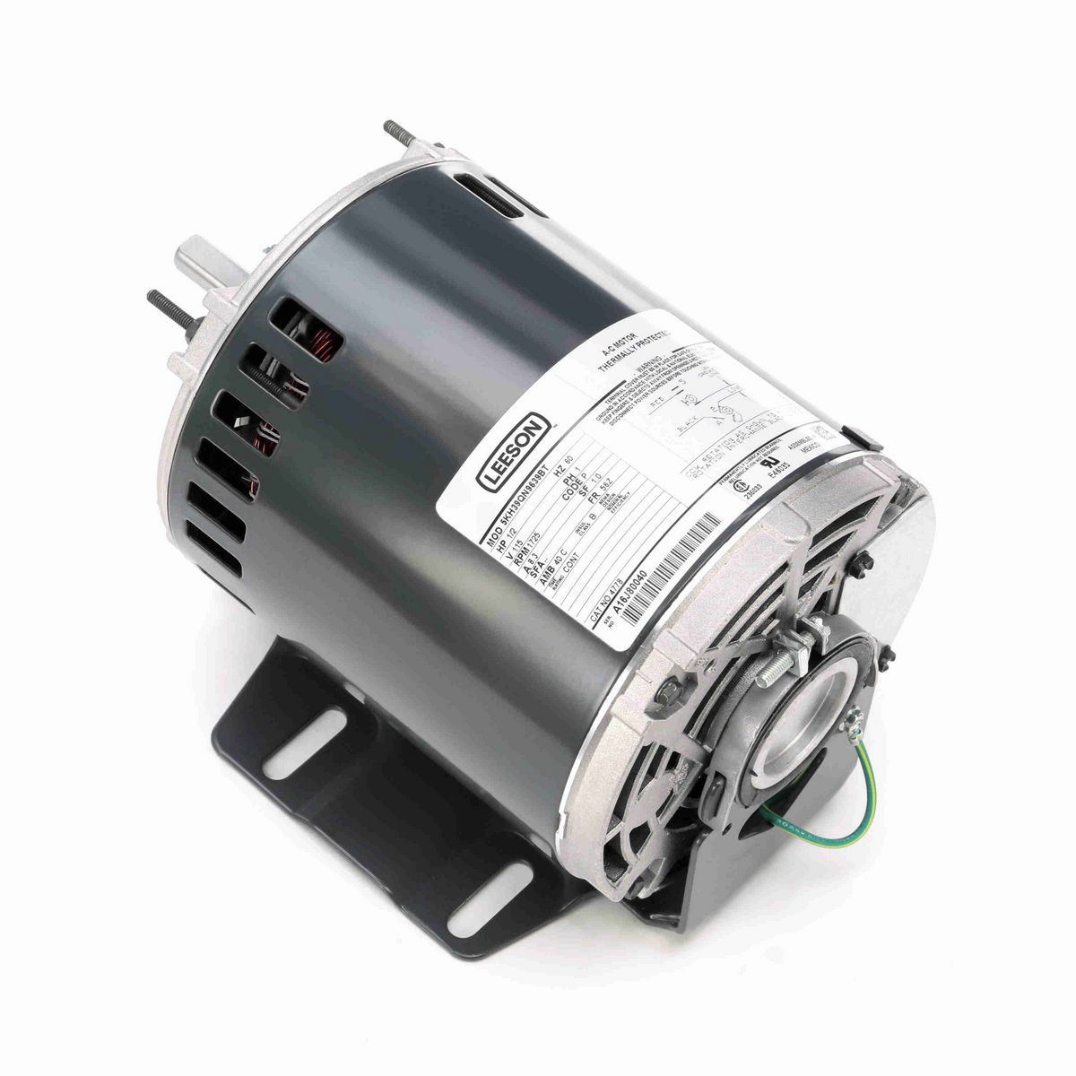 LEESON General Purpose Motor, 0.50 HP, 1 Ph, 60 Hz, 115 V, 1800 RPM, 56Z Frame, DP - 4778