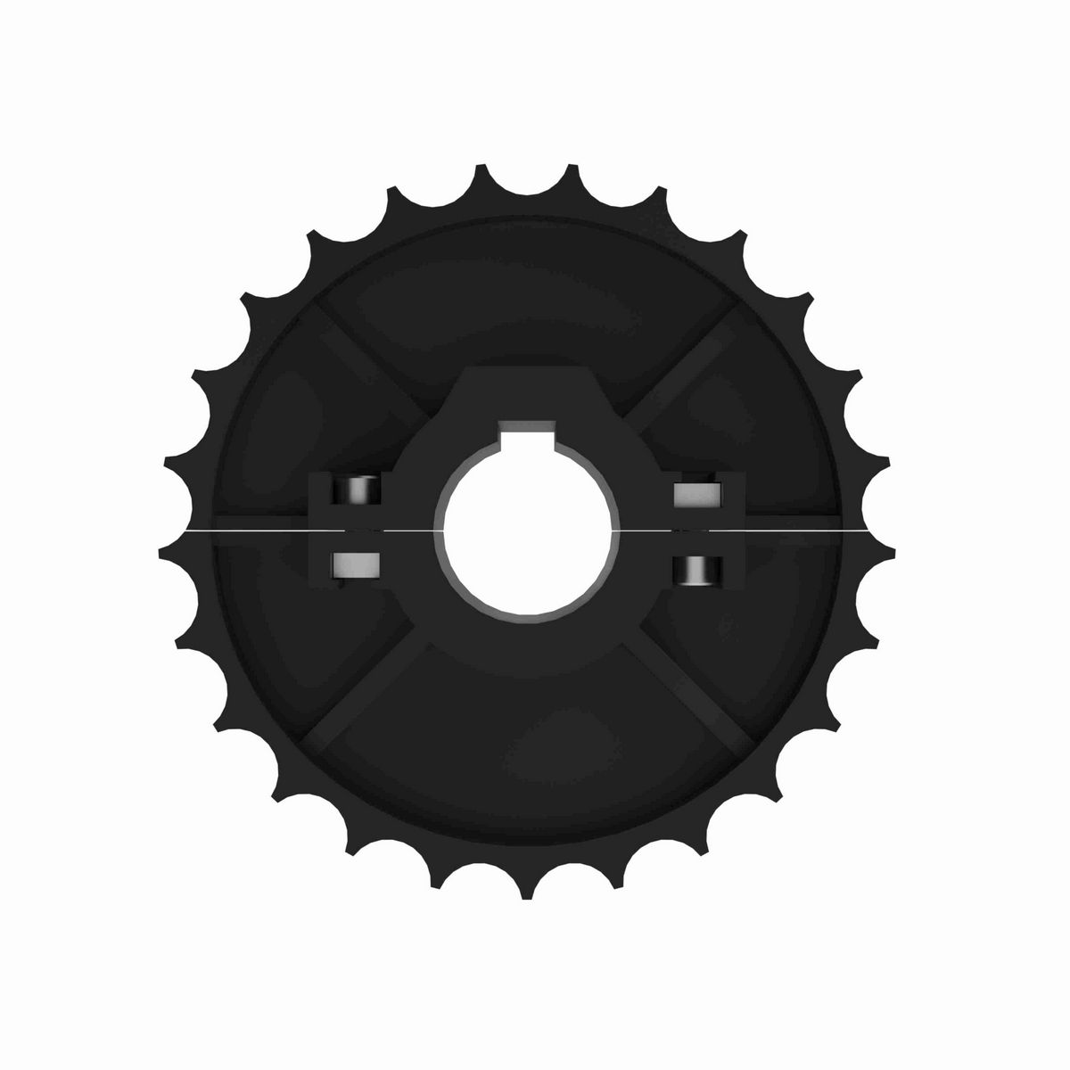 Rexnord 881 Series Split Molded Nylon Sprocket and a 25 Teeth with 1-3/16in Round Shaft-Ready Bore with Keyway & Setscrew - 614-44-2