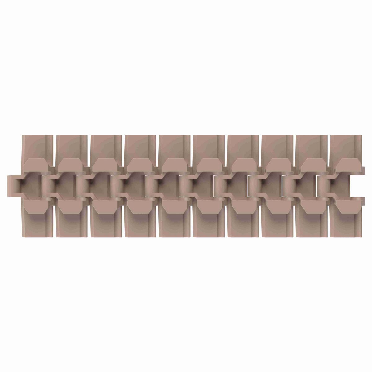 Rexnord 880TAB RubberTop® Side-flexing RubberTop®, Material: Tan Low Friction, Width: 4.5in, Pitch: 1.5in - L0880684291